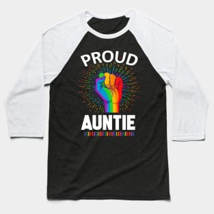 Proud Auntie Gay Lgbt Baseball T-Shirt